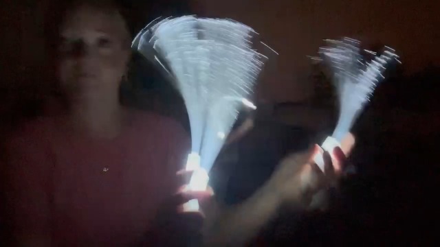 Image of 100‑Pack LED White Fiber Optic Glow Wands with 3 Flashing Light Modes
