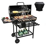 Système de surveillance de la température :TEENO Barbecue Charbon de Bois Le thermomètre a une échelle précise, permettant une lecture facile de la température sans ouvrir le couvercle du barbecue.Il est possible de contrôler le niveau d'oxygène à l'intérieur en ajustant la vanne d'air et le couvercle de la cheminée, ce qui permet d'accélérer ou de ralentir le processus de cuisson