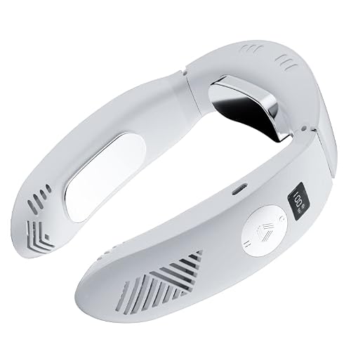 2022 upgraded cooling heating three-sided large-area Portable Air Conditioner Neck Fan heatstroke prevention camping holiday hanging It can also be used on vacation to cool the face, white