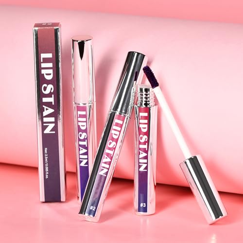 Mrettick Peel Off Lip Stain 3 couleurs Matte Tattoo Peel Off Lip Liner Set Gloss Nude imperméable à l’eau longue durée Tattoo Lip Tint Stain (red, 3) – vue 7