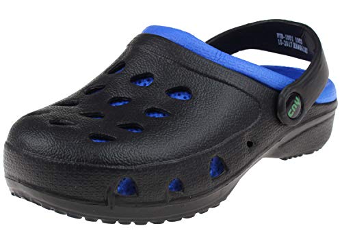 Capelli New York Boys Camo Printed Two Tone Clogs with Backstrap Black Royal