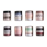 scotch washi tape gold Cintas Washi Delgadas: Juego de 40 rollos con varios patrones geométricos. 10mm de ancho x 3 metros de largo para cada rollo. Las posibilidades son infinitas con estas cintas adhesivas washi para planificador minimalista.