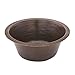 Premier Copper Products BR16DB2 16-Inch Universal Round Hammered Copper Bar Sink with 2-Inch Drain Size, Oil Rubbed Bronze