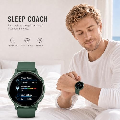Garmin vivoactive 6, Health and Fitness GPS Smartwatch, AMOLED Display, Up to 11 Days of Battery, Jasper Green with Silicone Band, 010-02985-02 - Bundle w/Deco Essentials 2-Year CPS Plan - image 3