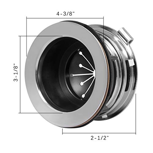 Cleesink Ez Mount Garbage Disposal Sink Flange Kit With Splash Guard For Waste King Disposer Parts #TOP4