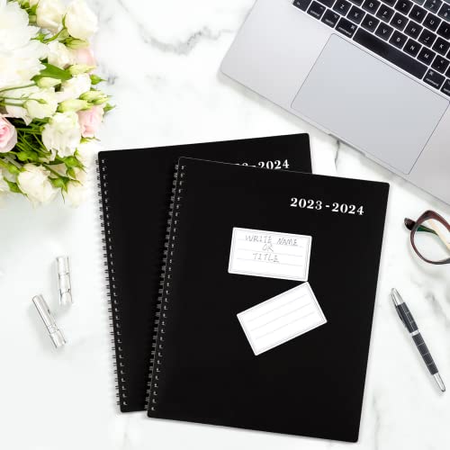 Monthly Planner/Calendar 2023-2024 - Planner, Jul. 2023 Dec. 2024, 18-Month Planner With Tabs & Pocket Label, Contacts And Passwords, 8.5" X 11", Thick Paper, Twin-Wire Binding Black By Artfan #TOP1