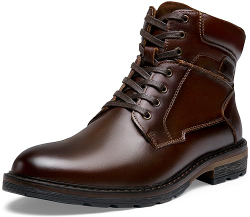 Jousen Mens Boots Casual Leather Boots for Men Chukka Fashion Men's Dress Boots