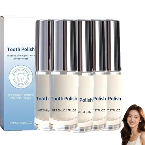 Vernis pour les dents blanchissant en lot de 5 flacons portables pour un éclat immédiat