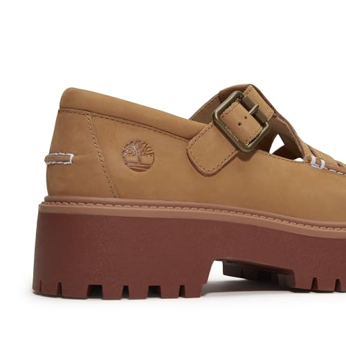 Timberland Timberland Women's Stone Street Platform Buckle Shoe, Medium Beige Nubuck, 10 Medium