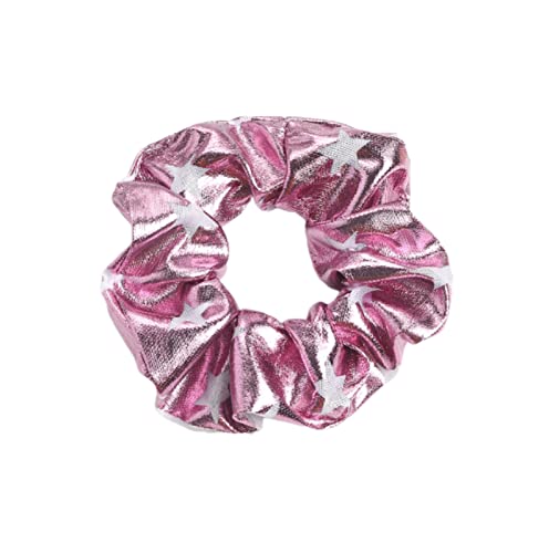 Élastiques à cheveux laser arc-en-ciel métalliques, lot de 5 cordes en tissu
