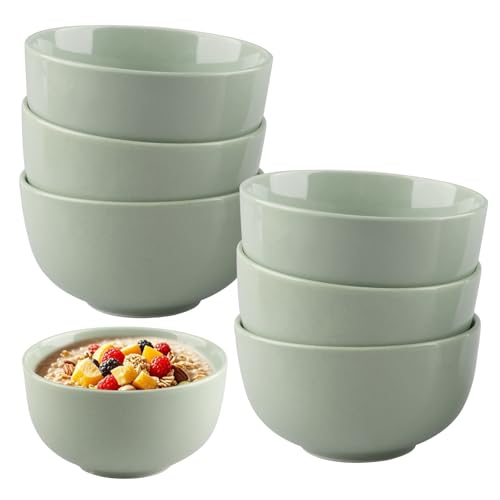 suaywo Set of 6 Ceramic Cereal Bowls for Serving Muesli Soup, Salad & Pasta