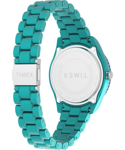 Timex Trend Dameshorloge, 37 mm, groen bandje van ecomateriaal met groene wijzerplaat en groene kast, TW2Y04700 - Afbeelding 6