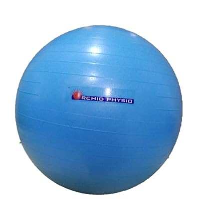 Orchid Physio Anti-Burst Yoga Exercise Gym Ball with Foot Pump (65 cms, Blue) PREFFERED by PHYSIOS