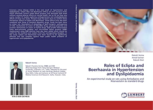 Roles of Eclipta and Boerhaavia in Hypertension and Dyslipidaemia: An experimental study on rats using Amlodipine and Atorvastatin as standard drugs
