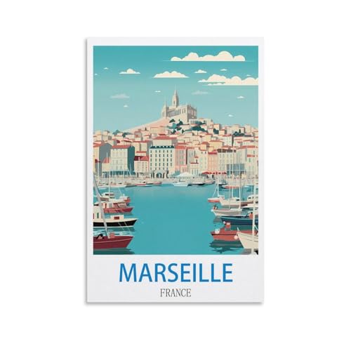 Marseille impression sur toile vintage d'art NABIQUE