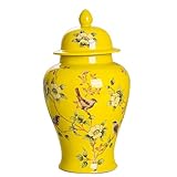 UTILISATIONS --- Conservez vos trésors dans ces pots ou utilisez-les uniquement à des fins de décoration, soit individuellement. Ces pots de gingembre chinois avec couvercle sont utilisés pour le stockage du thé, du café, des épices, etc., peuvent également être utilisés comme décoration dans l'étude, étagère, table, étagère et bureau à domicile.