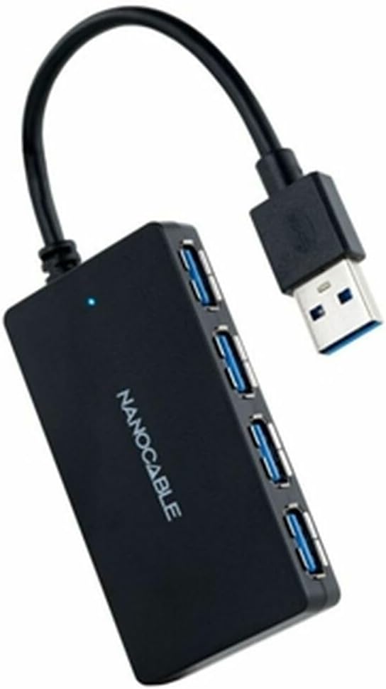 HUB NANO CABLE USB3.0 4PTOS USB-A/M - USB3.0/H 15CM Black