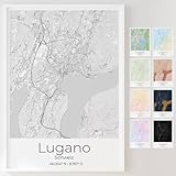 Mapdify Lugano personalisiertes Stadtposter, dein 