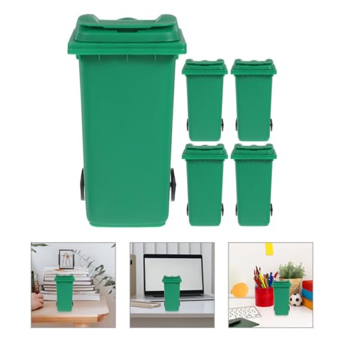 EXCEART 5-Pack Mini Desktop Trash can with Lid Multifunctional Slim Waste Basket and Pencil Holder Small Storage Organizer for Office and Kitchen Table by EXCEART - Image 8