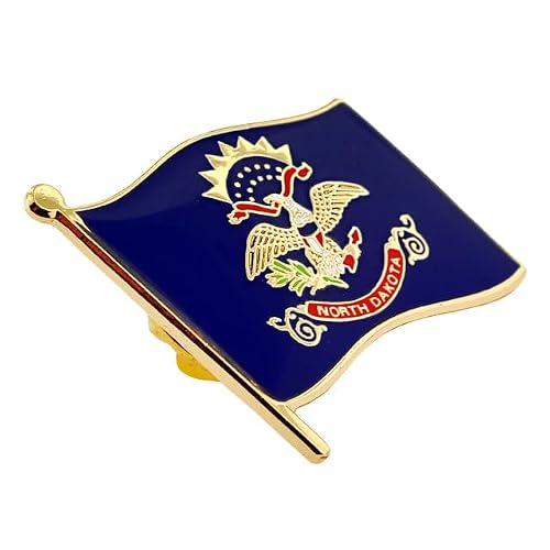 PinMart North Dakota US State Flag ND Enamel Lapel Pin 1" - 50 Pack - Thumbnail 2