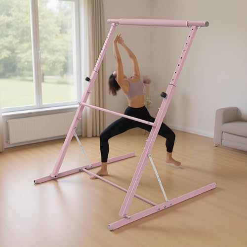 Barra de ballet portátil independiente, altura ajustable, equipo de estiramiento de baile plegable para gimnasio, estudio, hogar