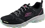Skechers Women's Hillcrest Pure Escapade Sneaker, Black Leather/Mesh/Multi Trim, 5.5 UK