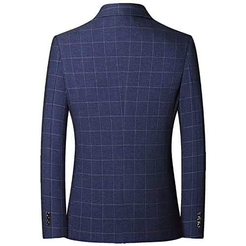 Terno masculino de malha slim fit, blazer de casamento, 2 botões de festa, jantar, baile, casaco bla