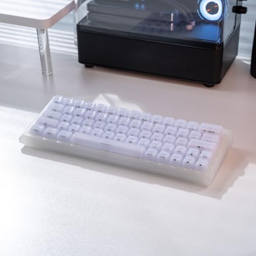GUUKEY Jelly Crystal Transparent Keycaps, Clear MDA Profile, RGB Compatible 115 Keys Custom Set for Cherry MX Mechanical Gaming Keyboards (White Side Printed) by GUUKEY - Used condition - Image 5