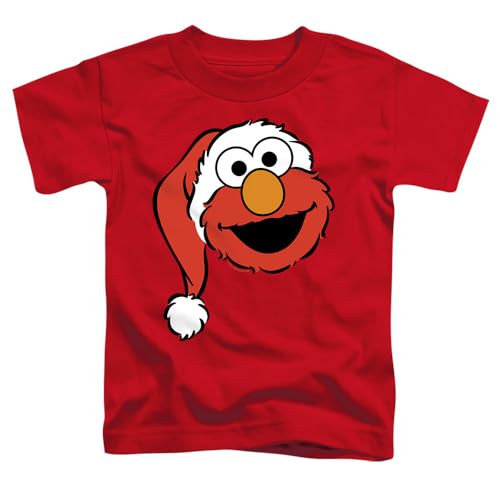 Sesame Street Christmas Santa Hat Elmo Face Kids T Shirt for Youth Toddler Boys and Girls2