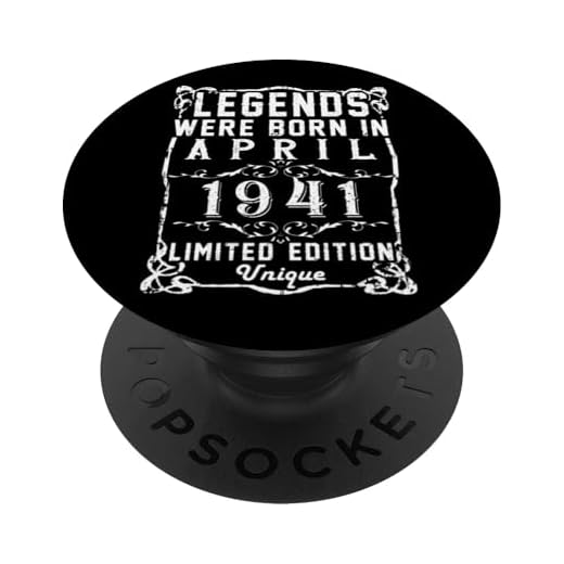 Cumpleaños Abril 1941 Edición Limitada Regalo April PopSockets PopGrip Intercambiable