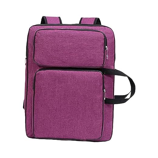 Colcolo Cartera de Arte A3, Mochila para Artistas, Bolsa de Arte portátil para Suministros, Bolsa de bocetos para Bandeja de Mezcla, Pantalla de, púrpura