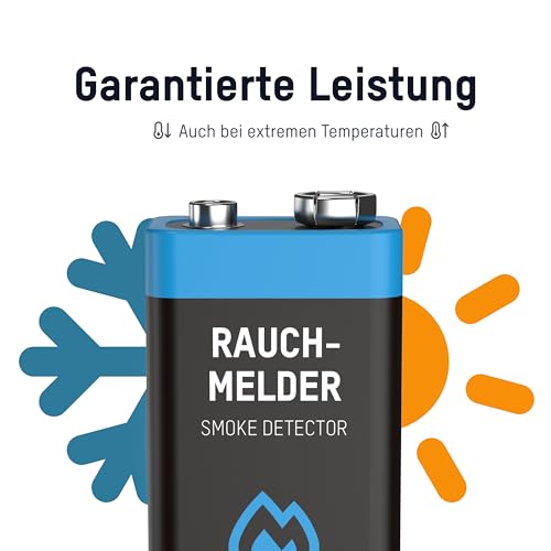 9V Lithium-Batterie Ansmann für Rauchmelder und Alarmsysteme
