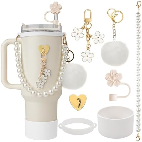 Compatible with Stanley Cup Accessories Set, Stanley Accessories 40 oz, Accesorios Stanley with Food-Grade Stanley Straw Cover, Stanley Tumbler Accessories Beautify Your Cup, Unique Gifts for Women Cover