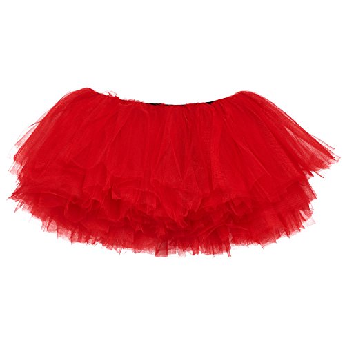My Lello Red Little Girls Tulle Skirt – Classic 10-Layer Short Tulle Skirt – Infant & Toddler Apparel (4 Months–3T)