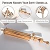 Vintage Life Inc Wooden Yarn Swift Umbrella Onyx Winder Premium Wood | Hand Operated Yarn Swift & Wool Winder | Skein Holder #2