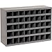 Durham 359-95 Gray Cold Rolled Steel 40 Opening Bin with Slope Self Design, 33-3/4" Width x 23-7/8" Height x 12" Depth