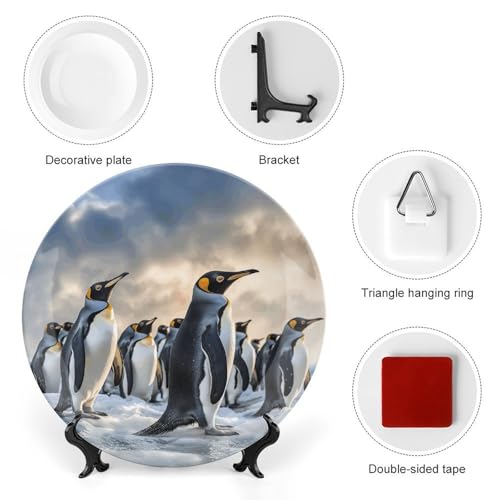 Plato decorativo Sea Penguin Bone China 6 pulgadas miniatura 3