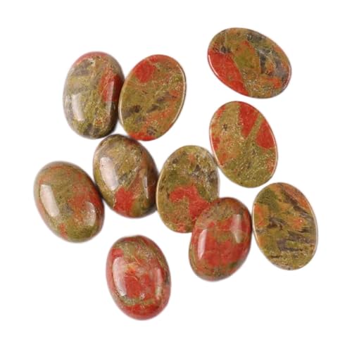 Cabochon en Unakite naturelle 18x13mm pour création de bijoux d'exception