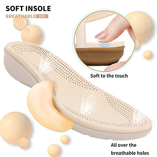 Image of Littleplum Womens Sandals Comfort Arch Support Sandals Summer Walking Shoes Casual Ankle Elastic Flip Flops Shoes