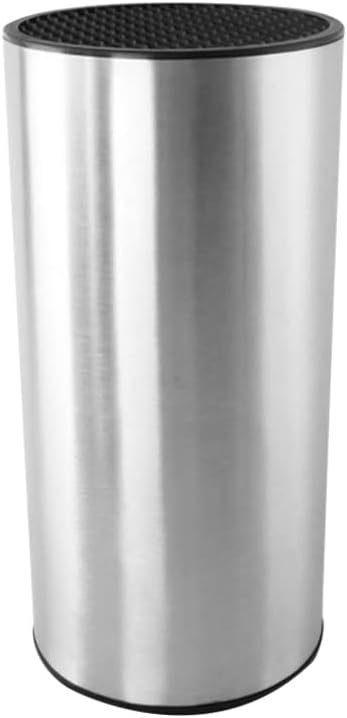 Hemoton Stainless Steel Knife Holder Universal Block Kitchen Tool Organizer Countertop Space Saving Multifunctional Utensil Stand for Home Cooking