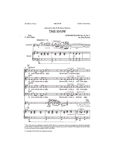 Edward Elgar: The Snow: SATB: Vocal Score