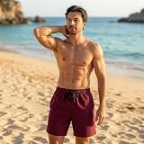 Veximora Kąpielówki Męskie z Kompresyjną Wkładką, 2w1 Szorty Szybkoschnące z Kieszeniami na Zamek | Na Plażę, Surfing, Sport i Basen | Idealny Prezent dla Mężczyzn na Święta, Urodziny i Wakacje