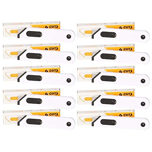 10er SET CUTX MULTICUT X5044 Cuttermesser Sicherheitsmesser Kartonmesser Cutter mit autom. Klingenrückzug