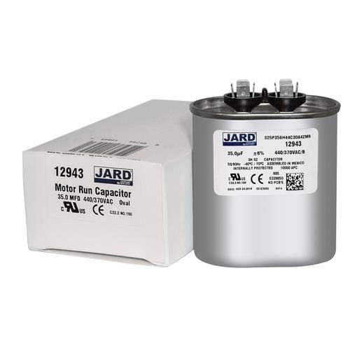 (2) Pack, 35 uF x 370 or 440 VAC - Jard # 12943 Oval Dual Run Capacitor