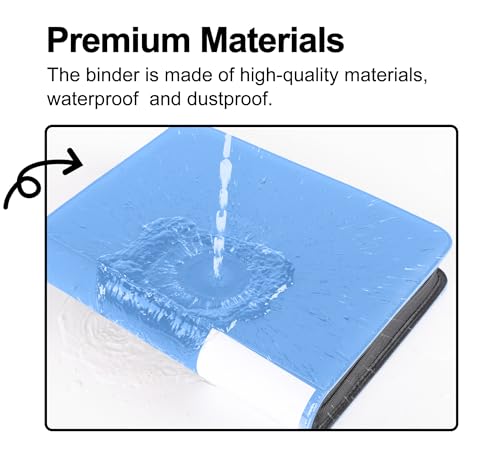 D DACCKIT Semi Rigid Card Holder Binder - Card Saver 1 Binder for Semi Rigid Card Holders, Semi Rigid Card Holder Album Fits 540 Cards（Model A，Sky Blue） by D DACCKIT - Used condition - Image 8