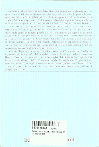 Saborear el agua : cien haikus de un monje zen