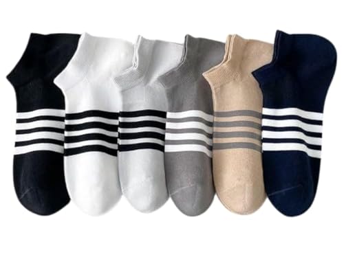 Pack Of 6 Full Pairs Of Ankle Socks For Men Fashion Comfort ...
