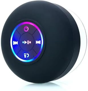 Ziyan Portable Wireless Bluetooth Speaker LED IPX4 Waterproof Speaker Outdoor Bathroom Large Suction Cup Mini Stereo Sound Box