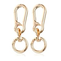 JUKOTA 6-tlg. Karabinerhaken Set - Drehbare Metall Karabiner Gold