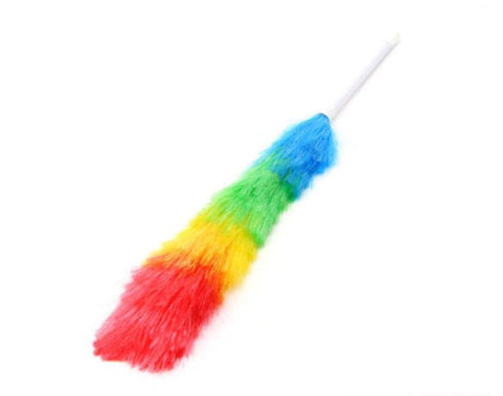 Tossper As Show Long Feather Duster Colorful Anti Static Cleaning Brush Household Cleaner With Telescopic Handle For Office Home Car